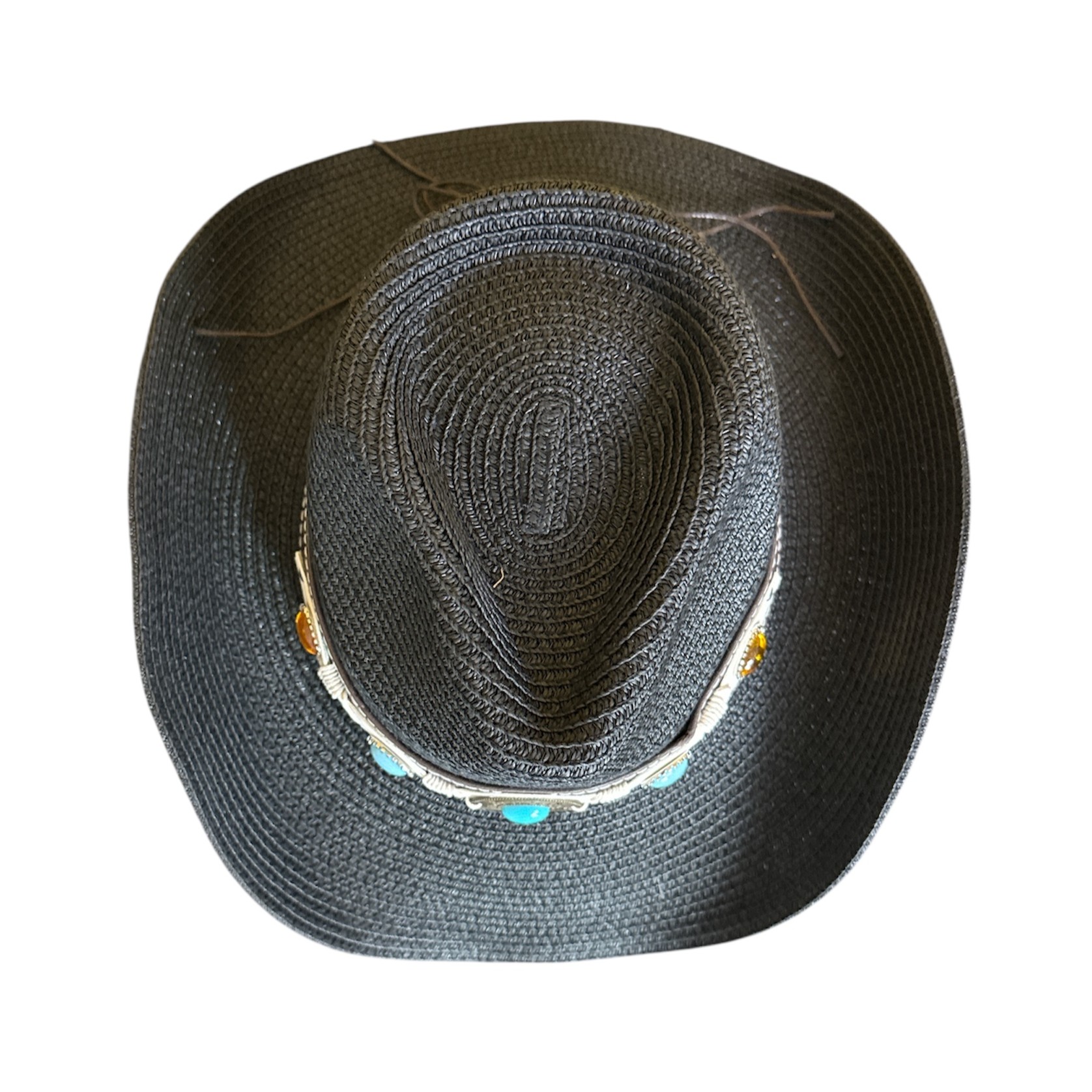 Foldable Straw Cowboy Sun Hat – Packable Western Beach Hat with Wide Brim - Image 9