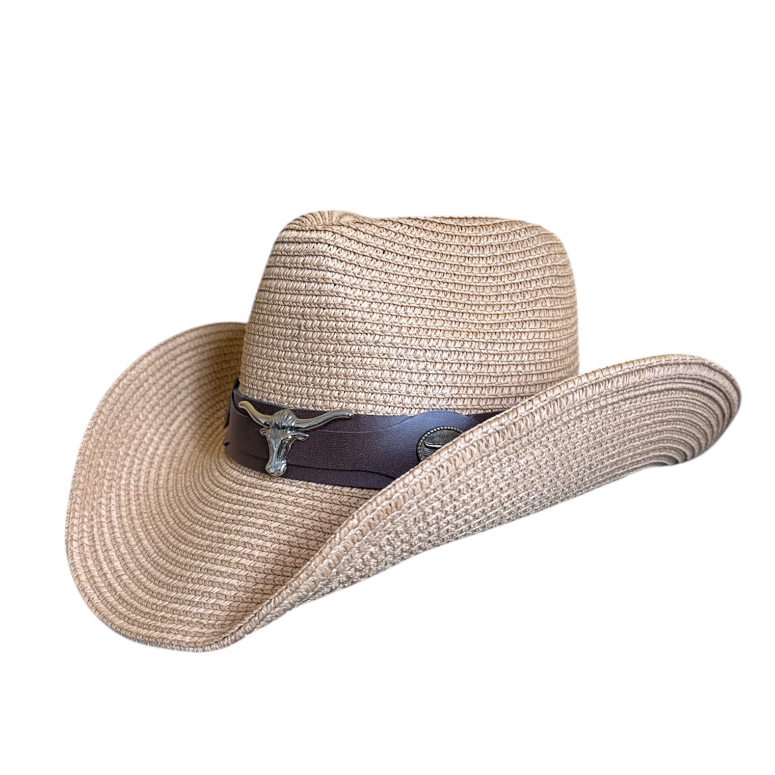 Foldable Straw Cowboy Sun Hat – Packable Western Beach Hat with Wide Brim - Image 6