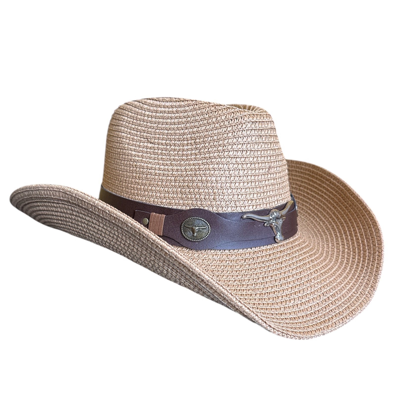 Foldable Straw Cowboy Sun Hat – Packable Western Beach Hat with Wide Brim - Image 7