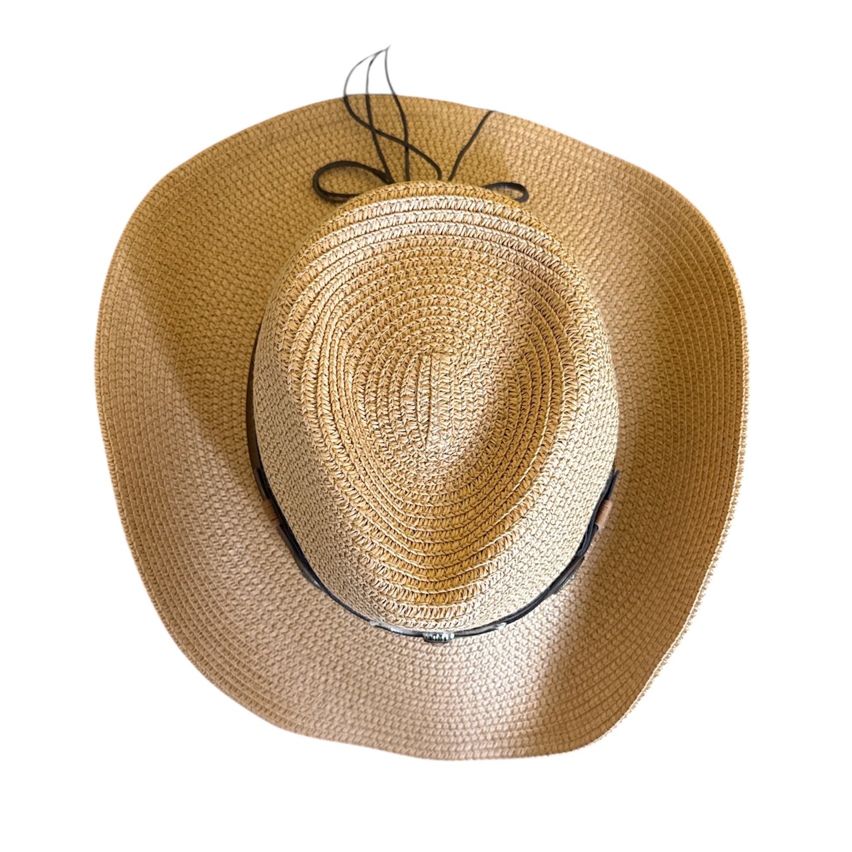 Foldable Straw Cowboy Sun Hat – Packable Western Beach Hat with Wide Brim - Image 11