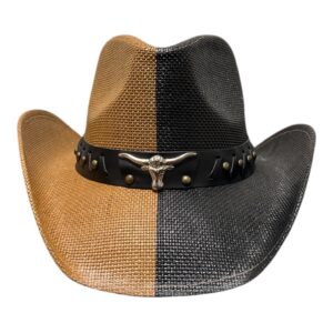Breathable Straw Cowboy Hat for Men & Women – Adjustable Band
