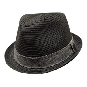 Packable Fedora Bucket Straw Hat – UPF50+ Sun Protection, Unisex Beach & Travel Hat