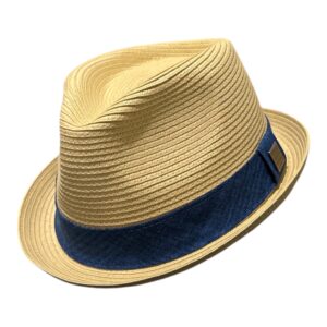 Packable Fedora Bucket Straw Hat – UPF50+ Sun Protection, Unisex Beach & Travel Hat
