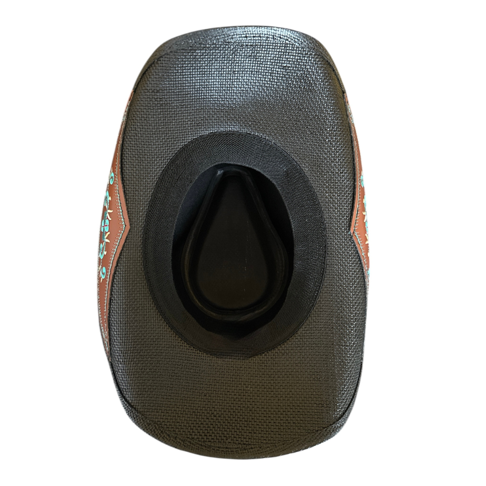Straw Cowboy Hat with Turquoise Band - Image 13