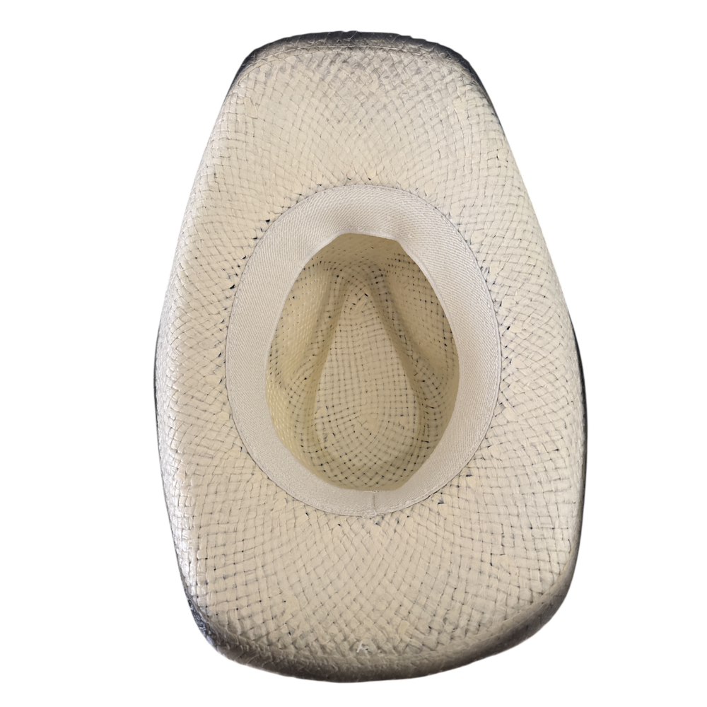 Straw Cowgirl Hat with Rhinestone Heart – Sparkly Western Cowboy Hat - Image 4